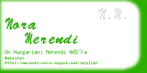 nora merendi business card